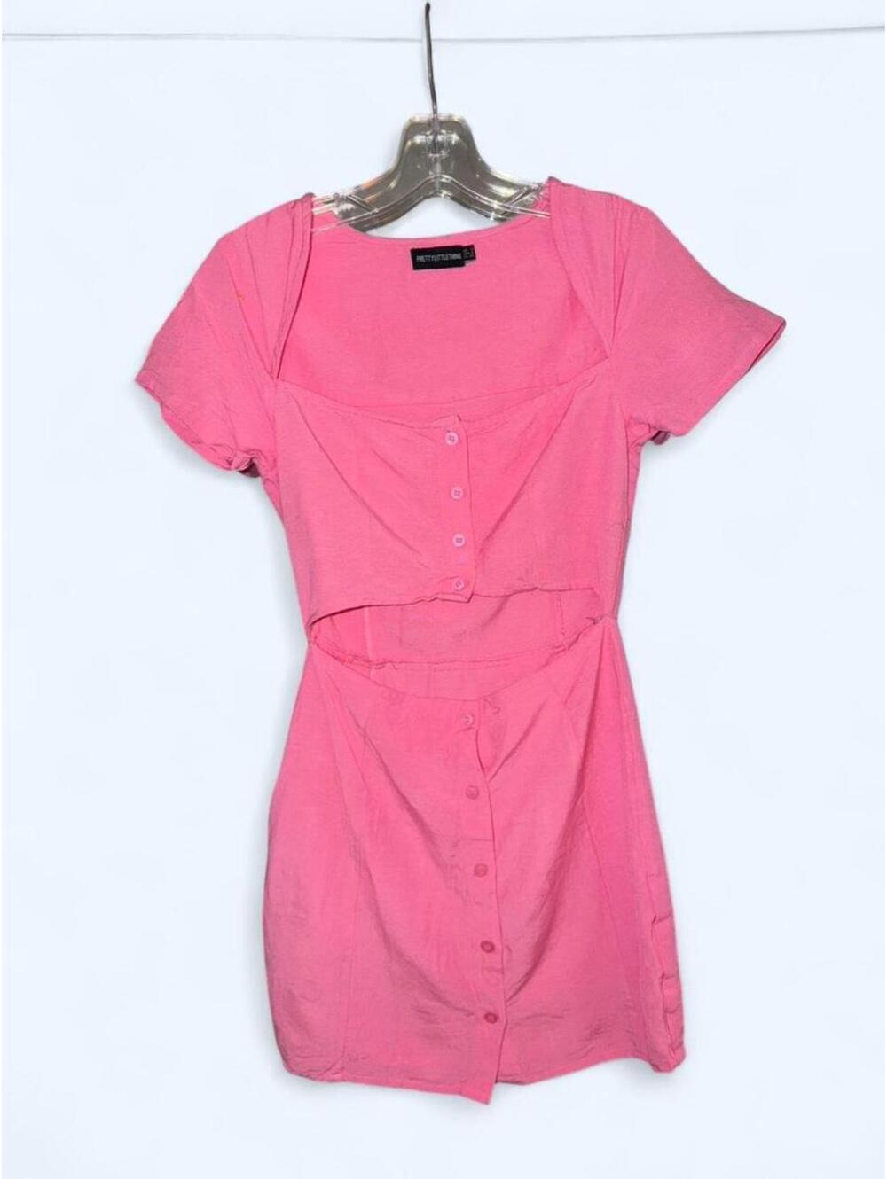 PrettyLittleThing pink cut out dress Size 0